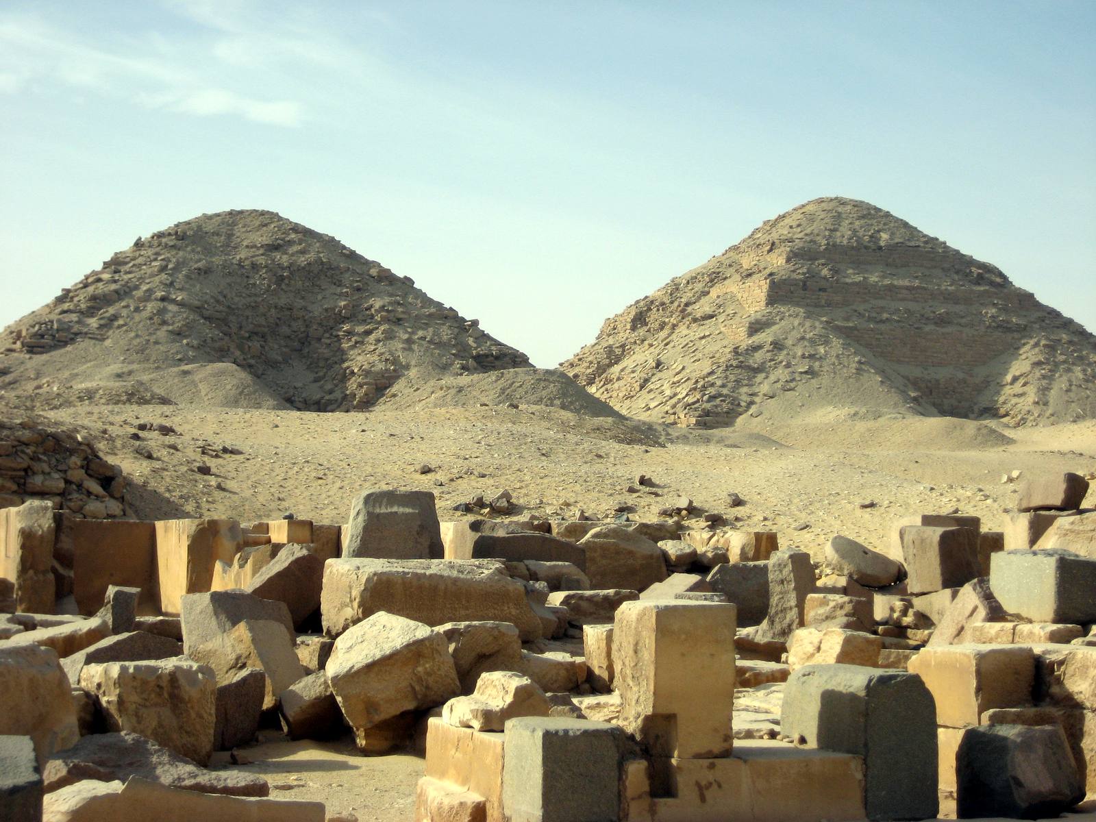 The pyramids of Nyuserre and Neferirkare at Abusir