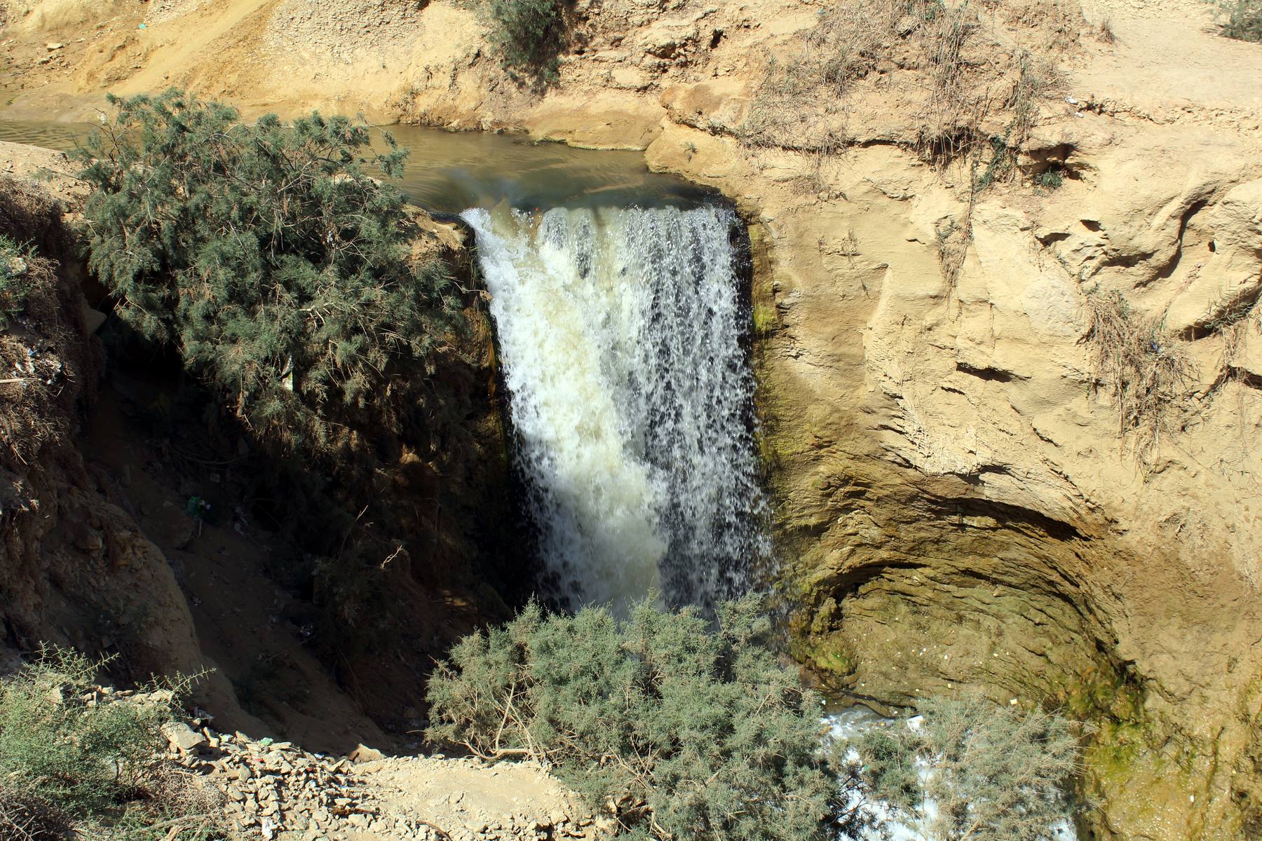 The waterfalls of Wadi El Rayan in the Fayoum desert