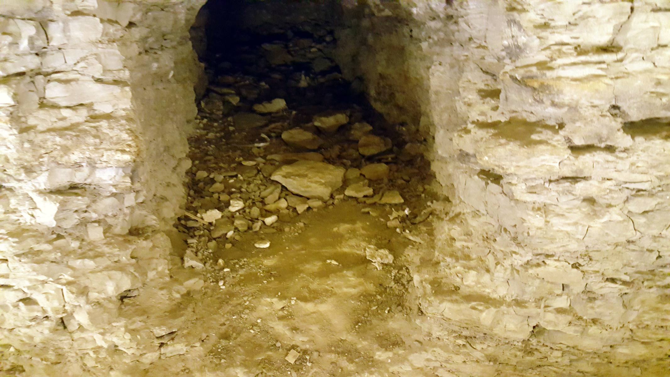 A granite sarcophagus of the Apis bull in the Serapeum at Saqqara