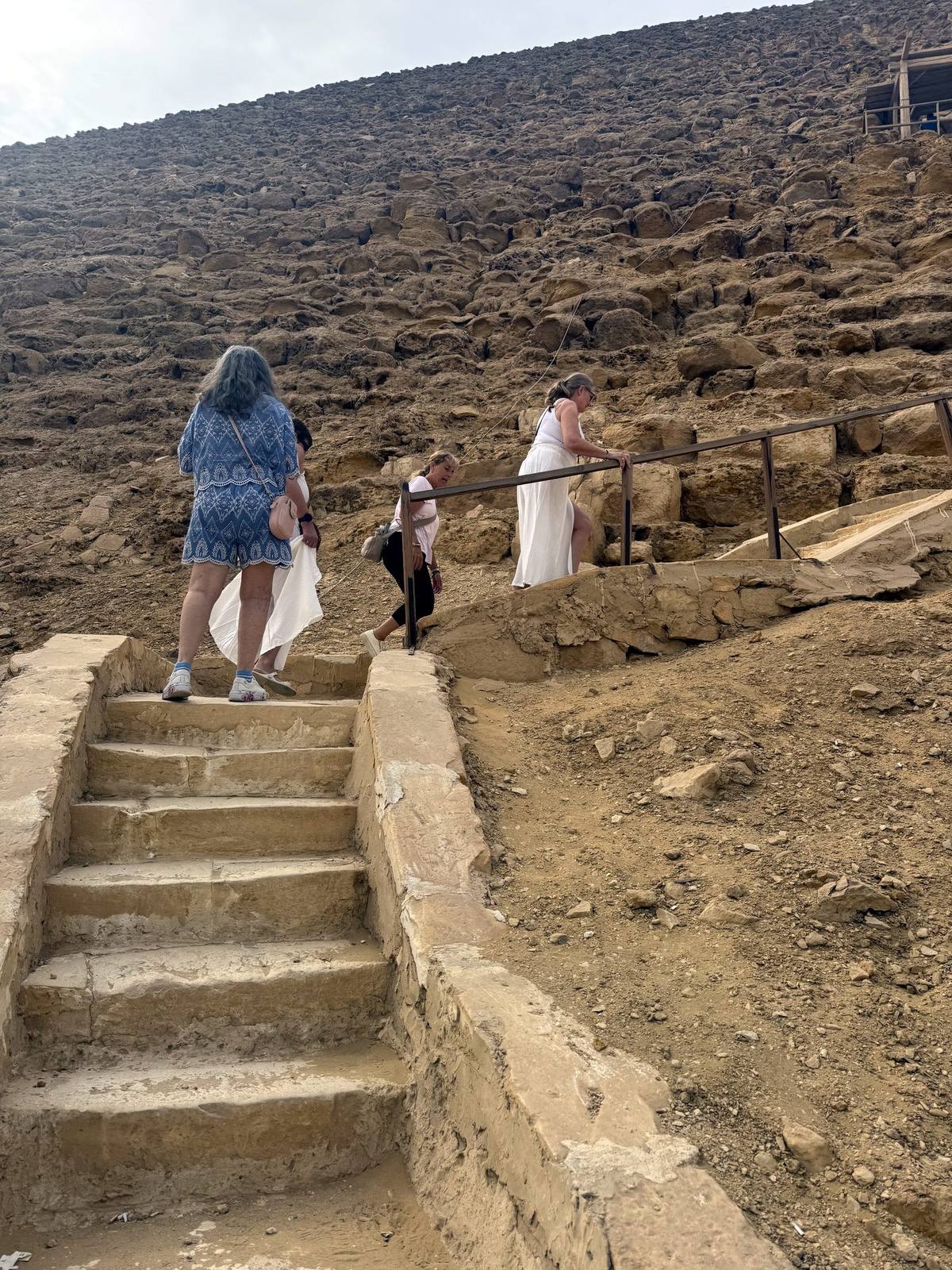 Stone stairway climbing to the entrance of the Red Pyramid, Dahshur