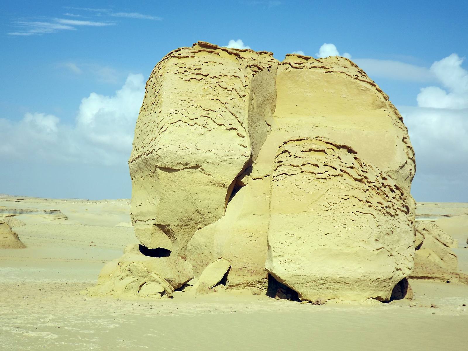 Wind-sculpted rock formations in the Valley of the Whales
